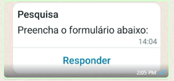 Mensagem de retorno com flow